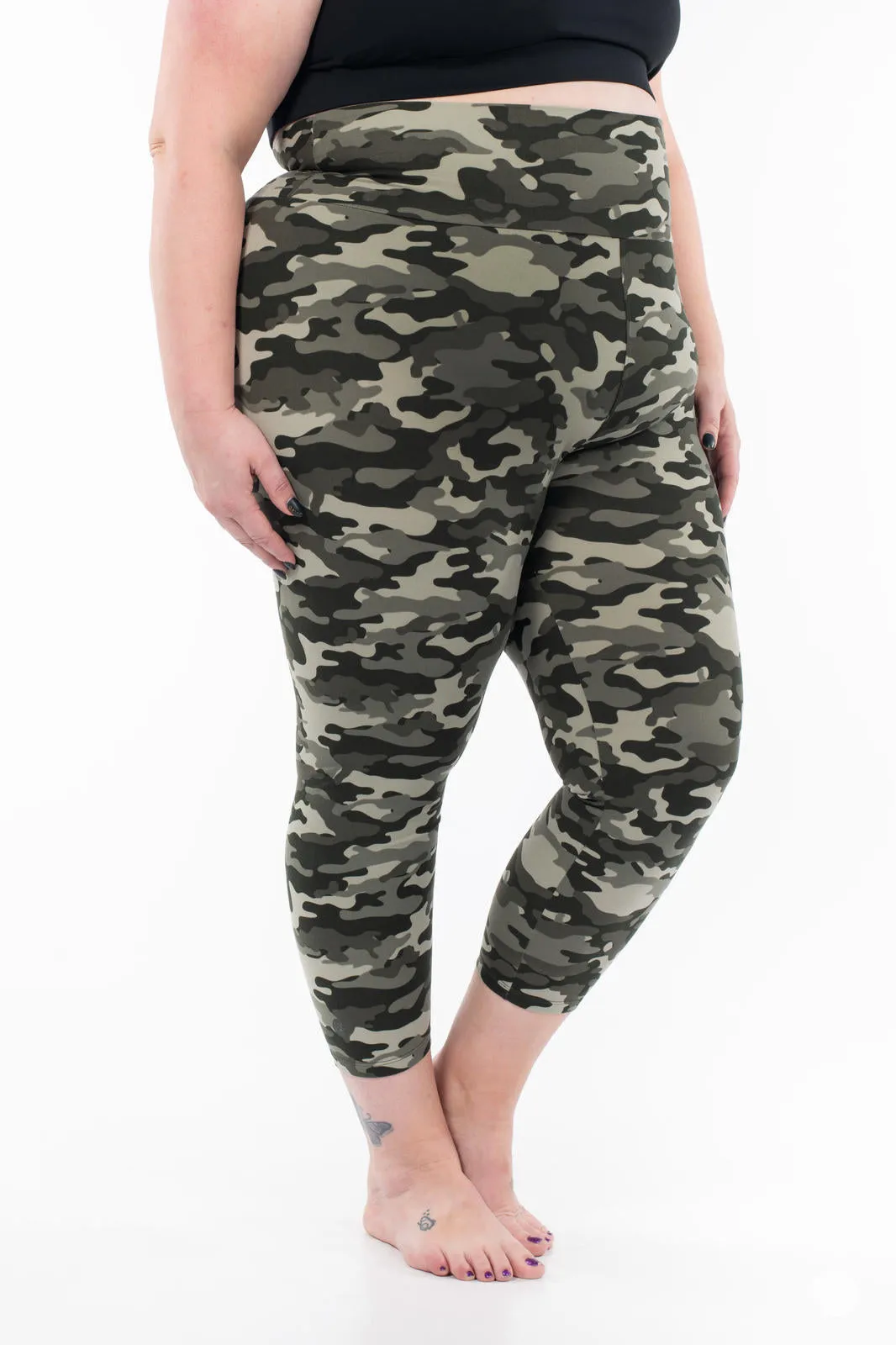 Stealth Mode High-Waisted Crops