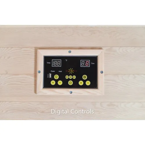 SunRay Heathrow 2-Person Hemlock Indoor Infrared Sauna HL200W