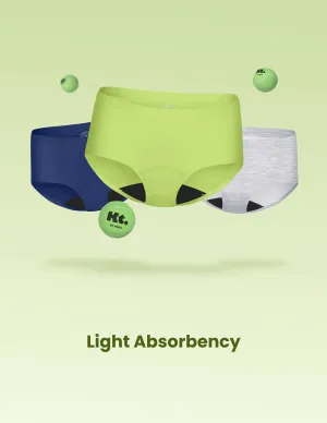 Teen Light Leakproof No-Show Boyshort 3-Pack - Kit