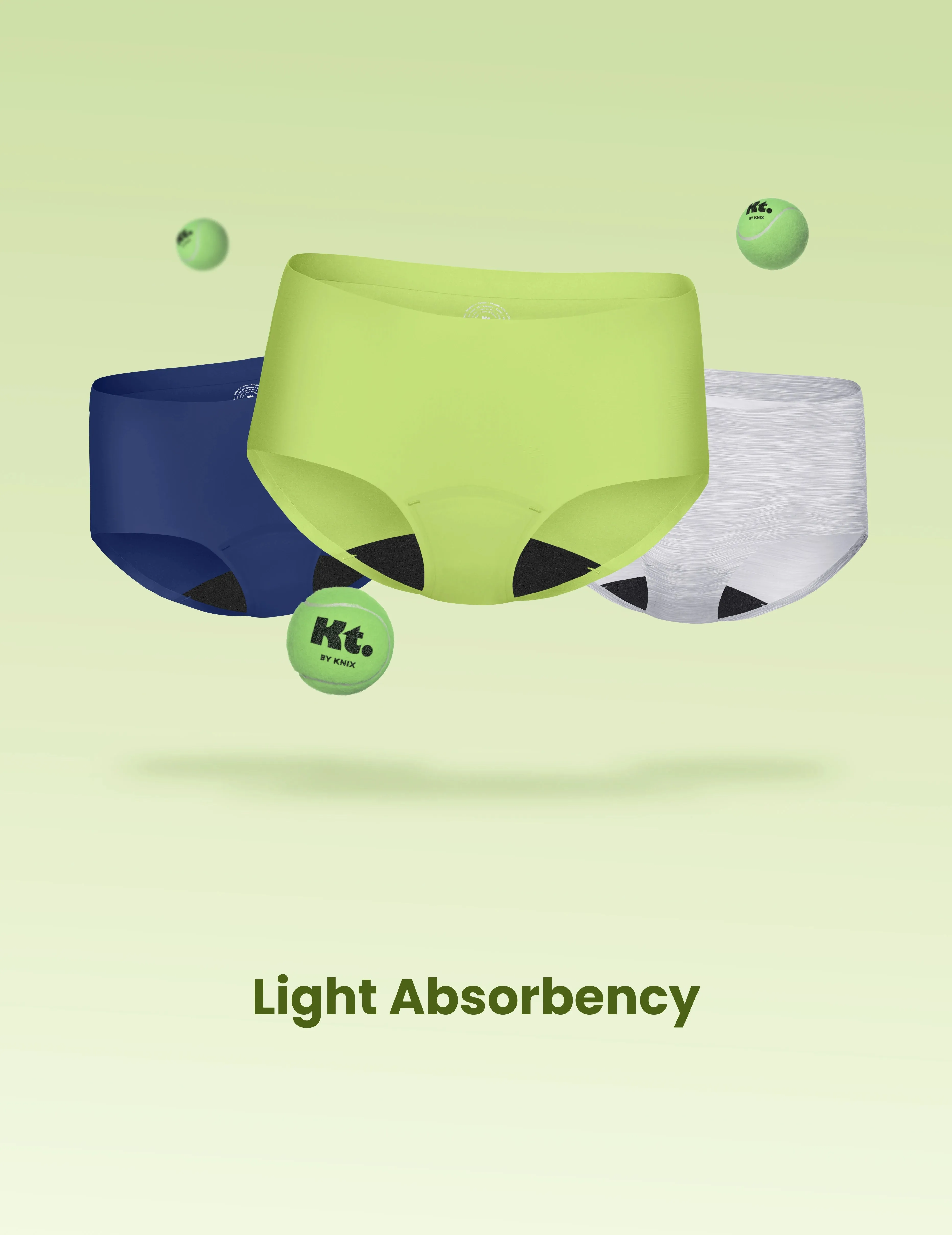 Teen Light Leakproof No-Show Boyshort 3-Pack - Kit