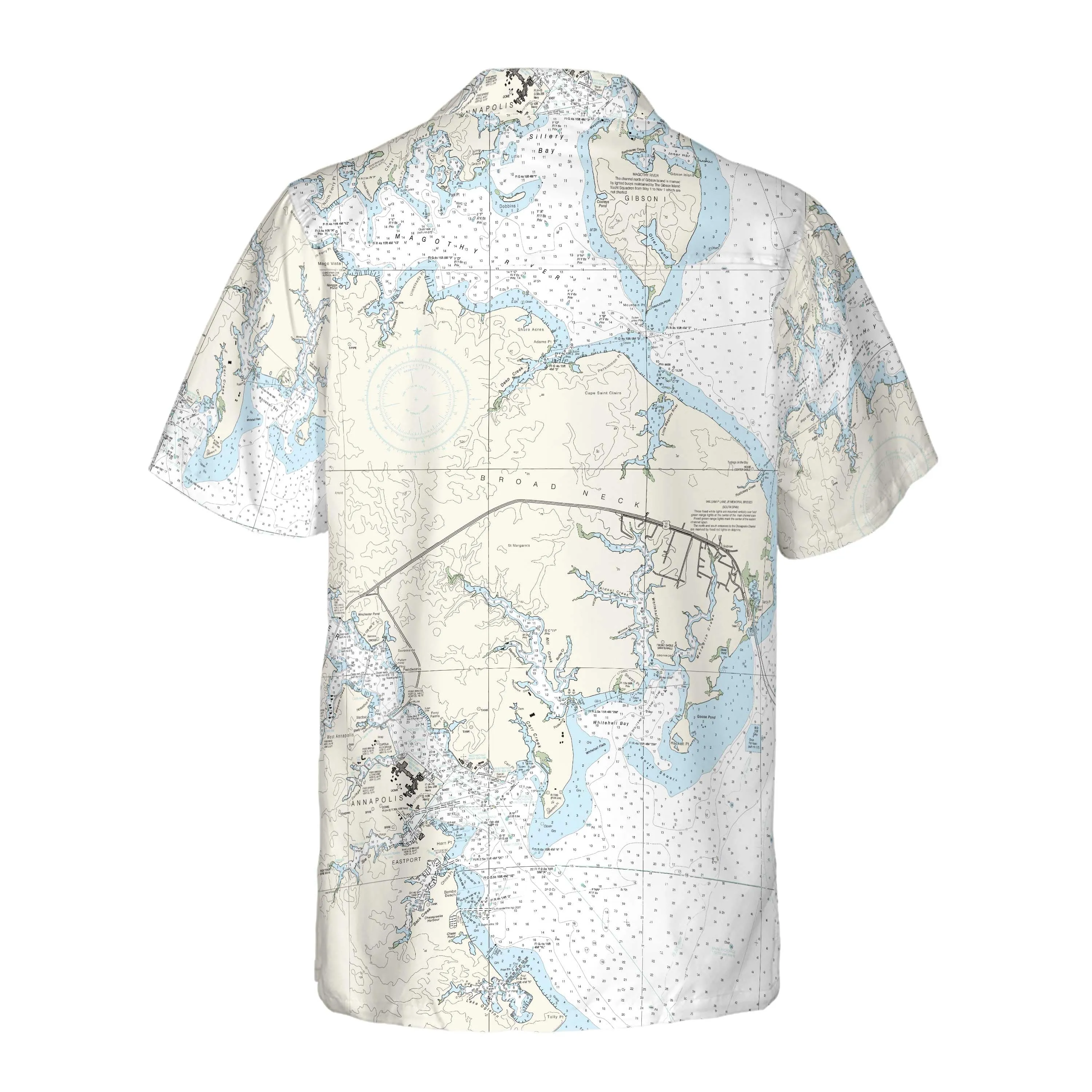 The Annapolis Navigator Coconut Button Camp Shirt