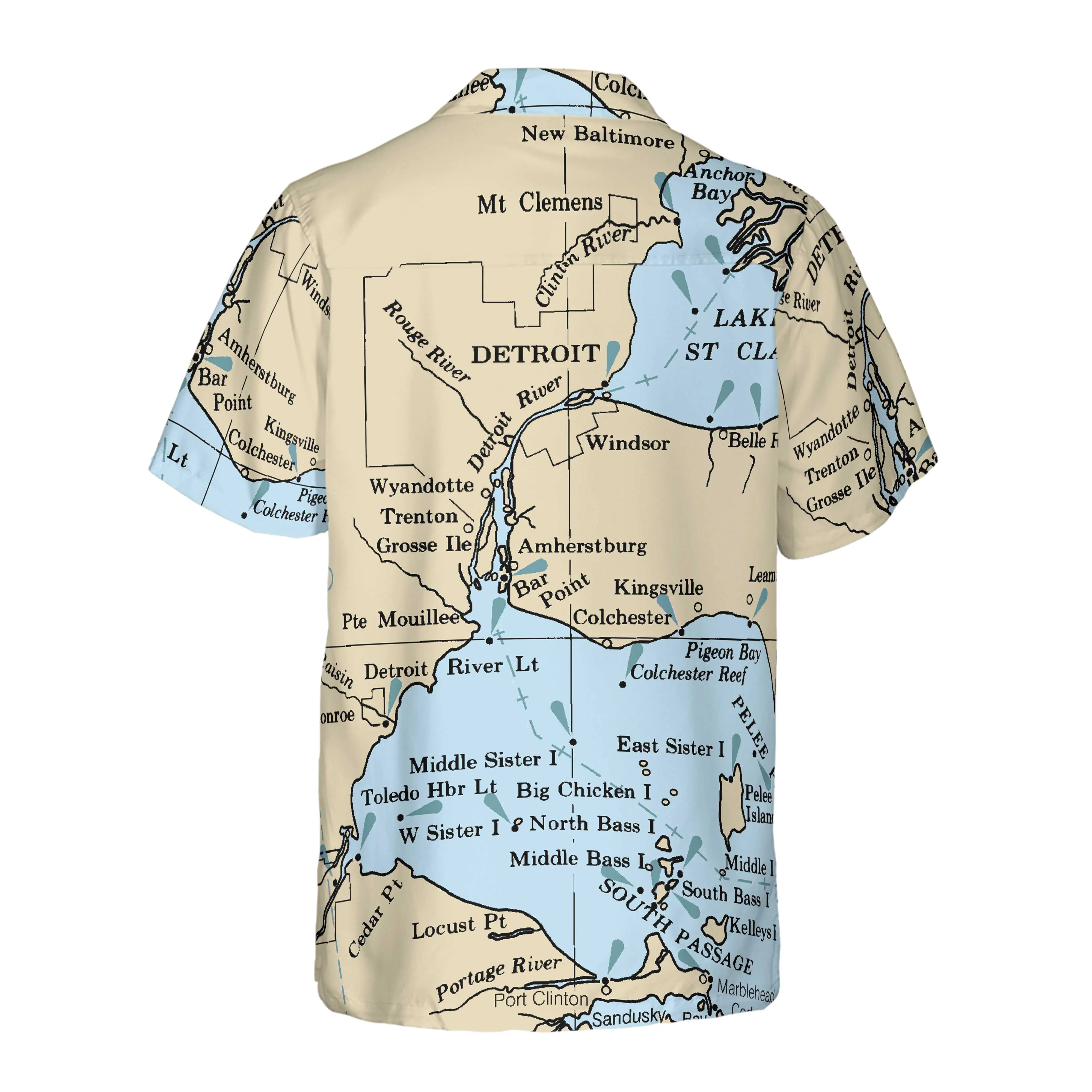 The Detroit River Coconut Button Camp Shirt