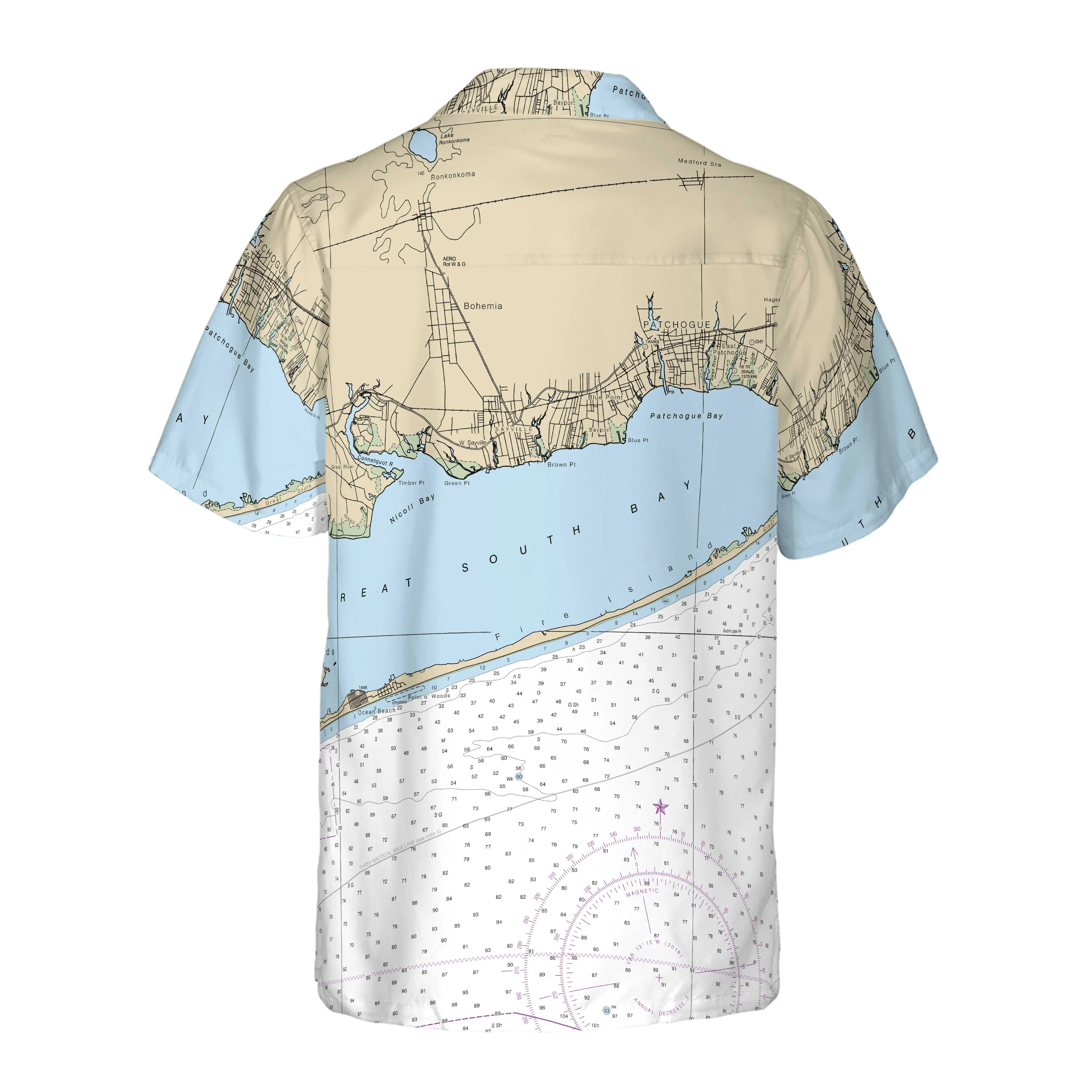 The Great South Bay Coconut Button Camp Shirt