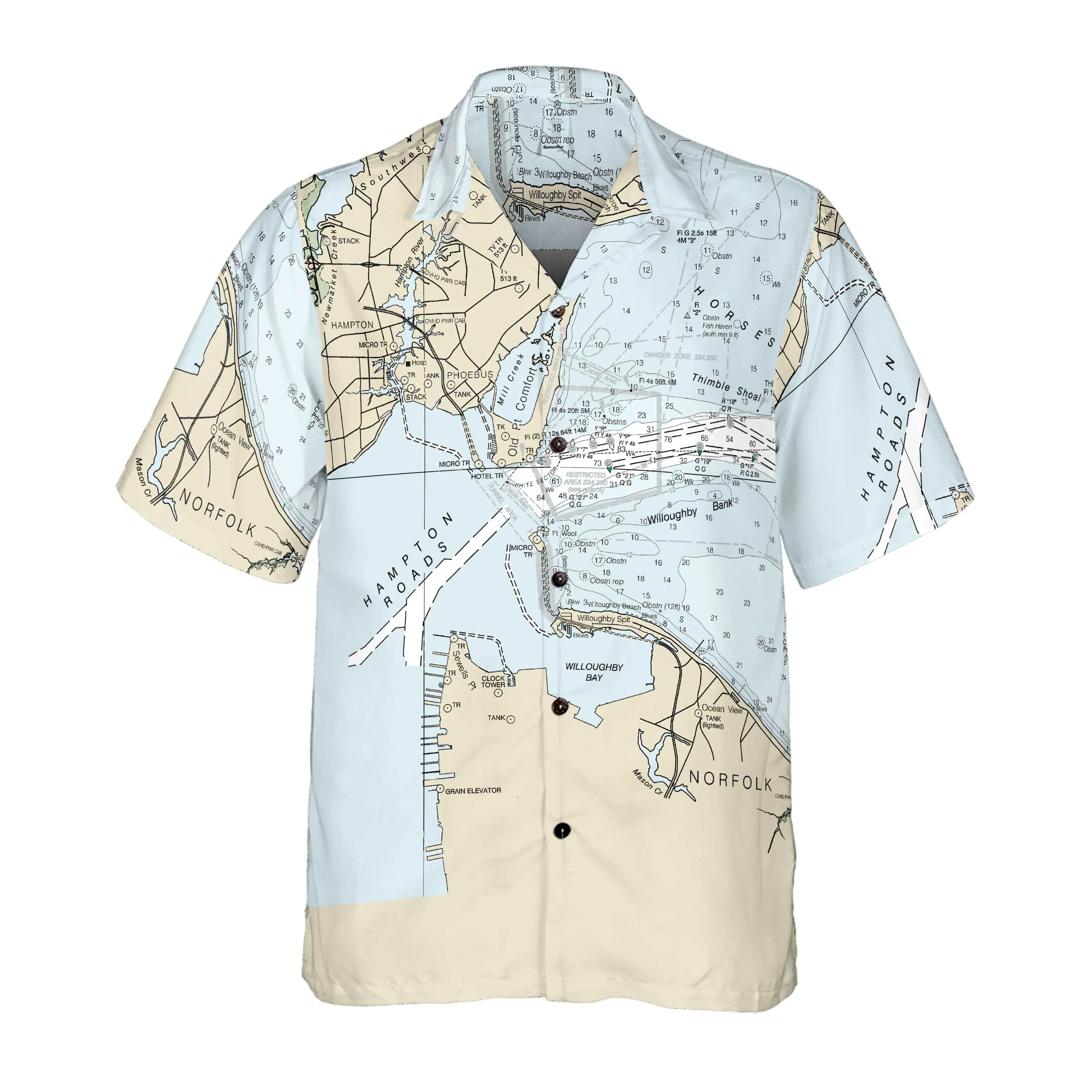 The Hampton Roads Coconut Button Camp Shirt