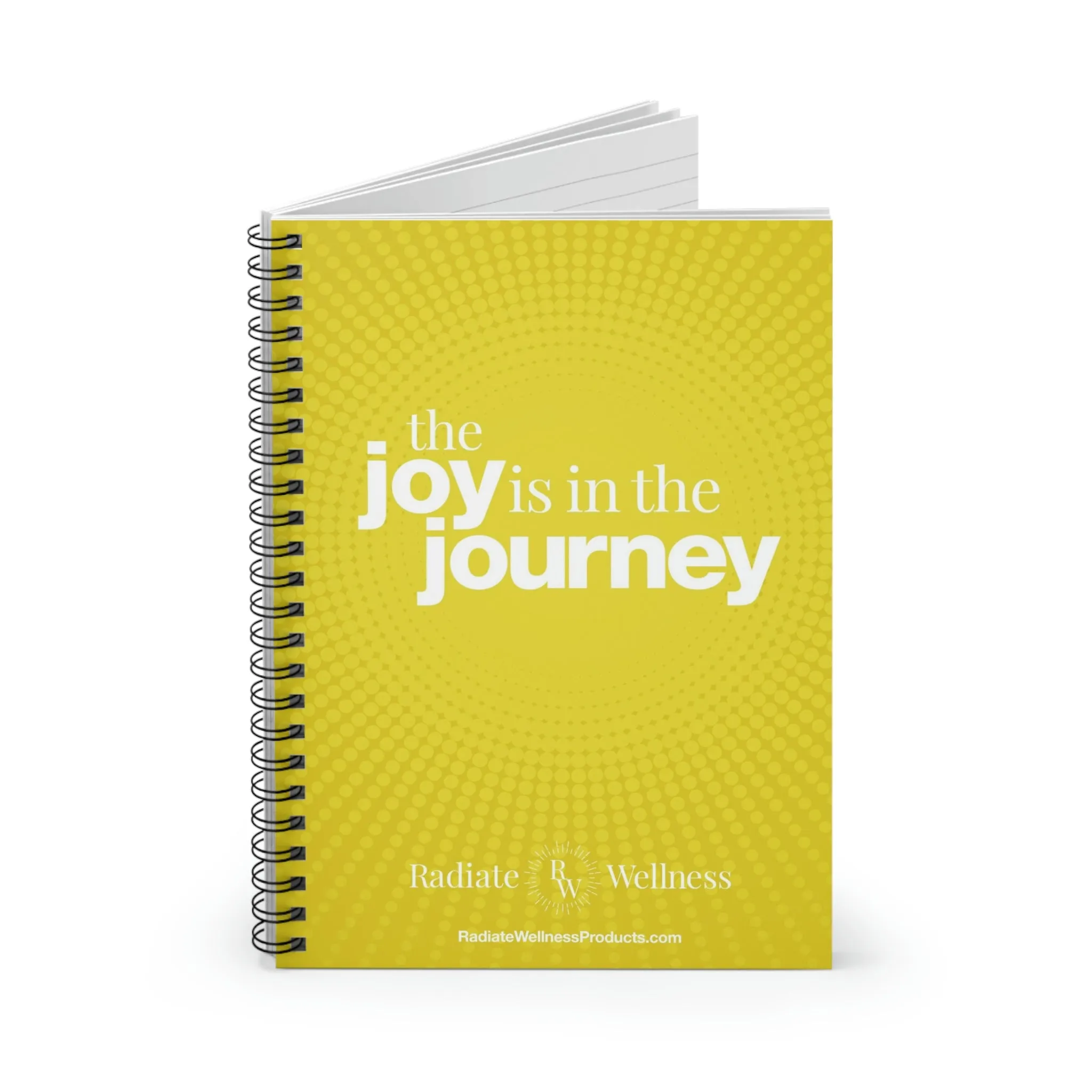 The Joy is in the Journey "Yellow" Spiral Notebook - Ruled Line