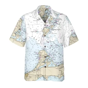 The Lake Erie Islands Mariner Coconut Button Camp Shirt