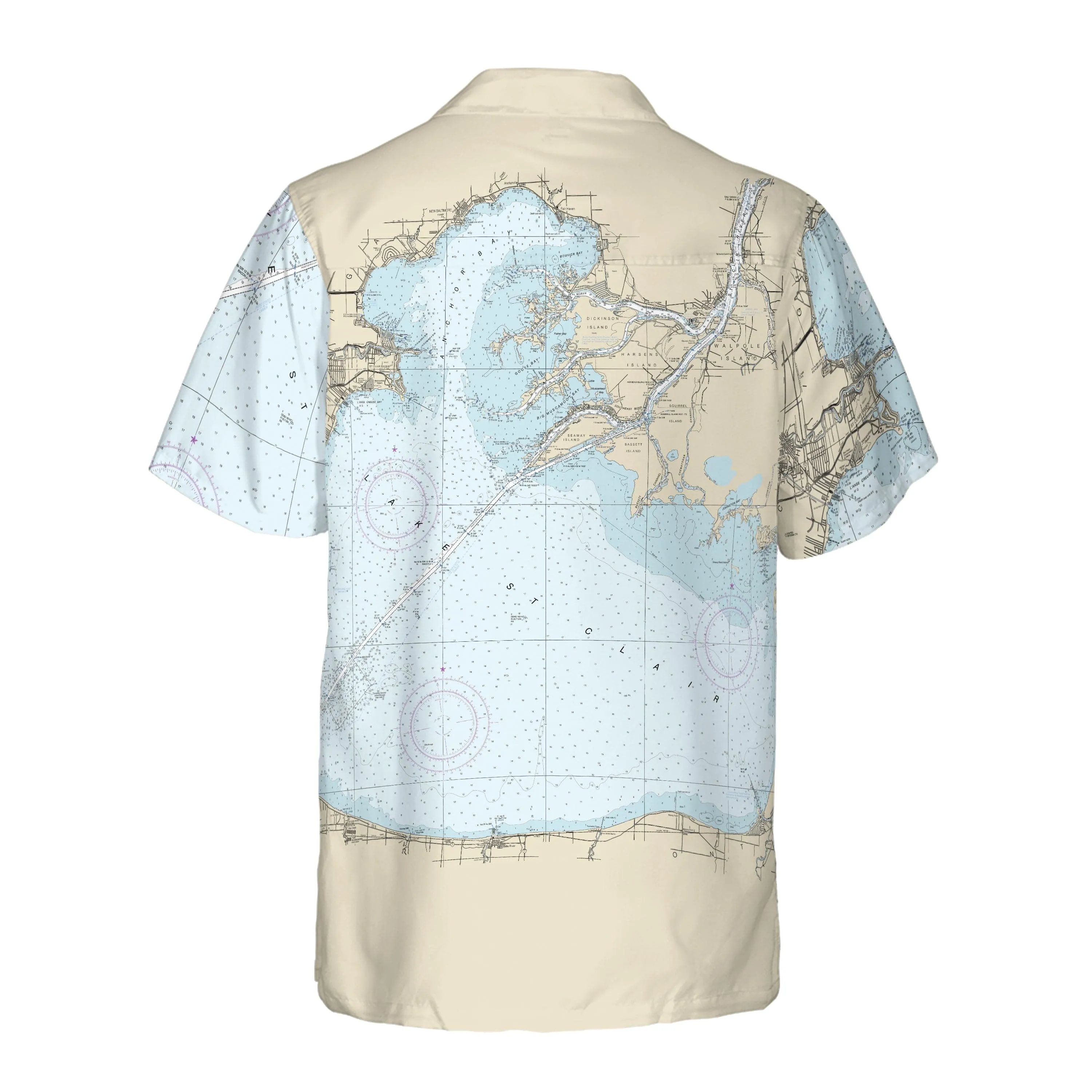 The Lake St. Clair Navigator Coconut Button Camp Shirt