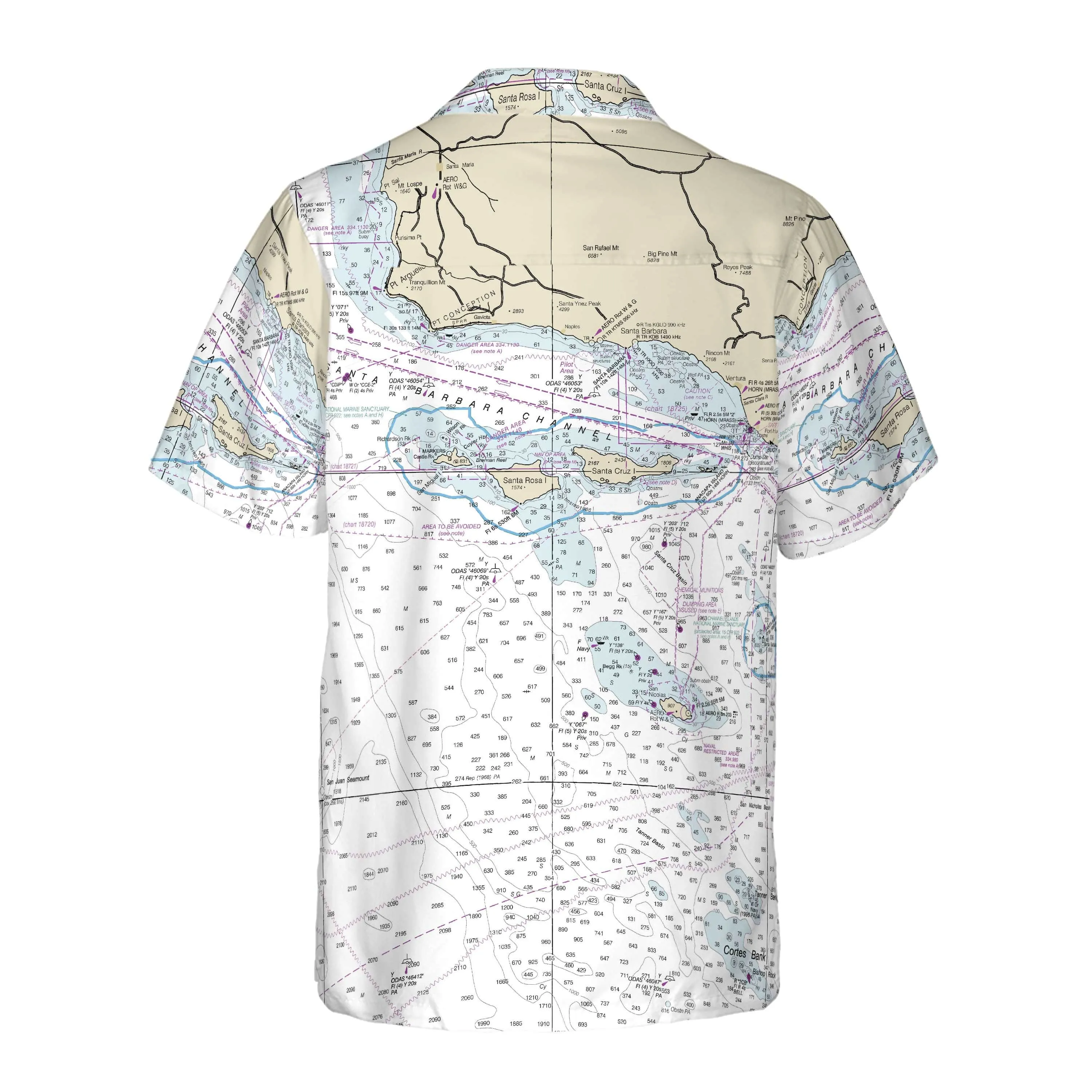 The Santa Cruz to Point Conception Navigator Coconut Button Camp Shirt