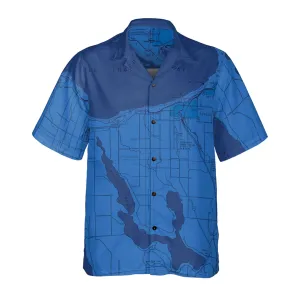 The Walloon Lake Blues Coconut Button Camp Shirt