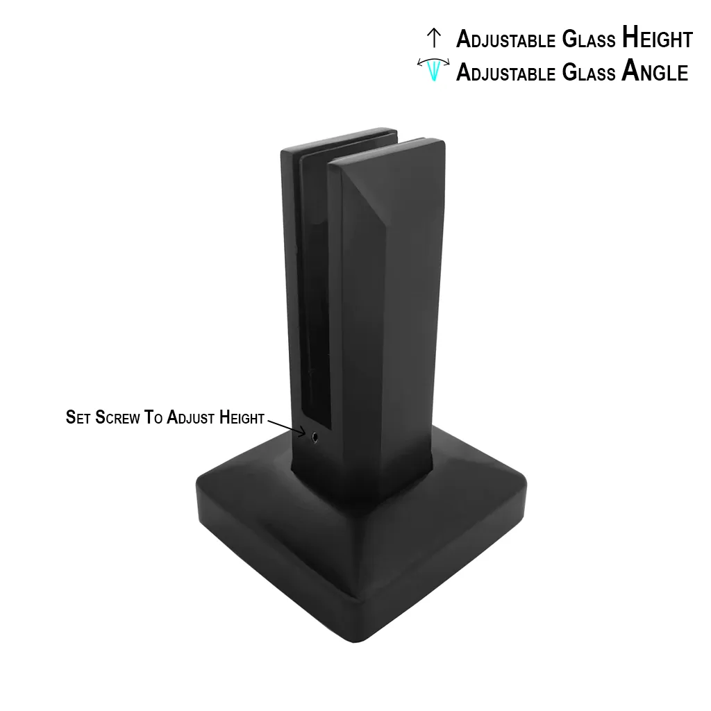 [TI6SQADJ] Titan Series 6" Height Adjustable Spigot - Square (BS, MBL, SB, WT, Custom Powder Coating) (Engineer Stamped)