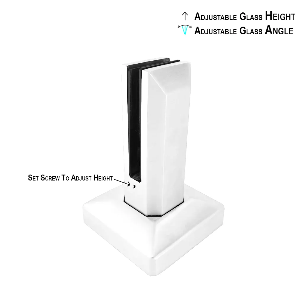 [TI6SQADJ] Titan Series 6" Height Adjustable Spigot - Square (BS, MBL, SB, WT, Custom Powder Coating) (Engineer Stamped)