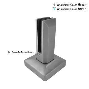 [TI6SQADJ] Titan Series 6" Height Adjustable Spigot - Square (BS, MBL, SB, WT, Custom Powder Coating) (Engineer Stamped)