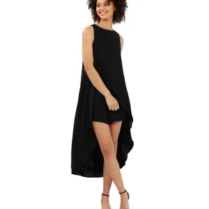 Totem Tunic Hi Low Top - Black