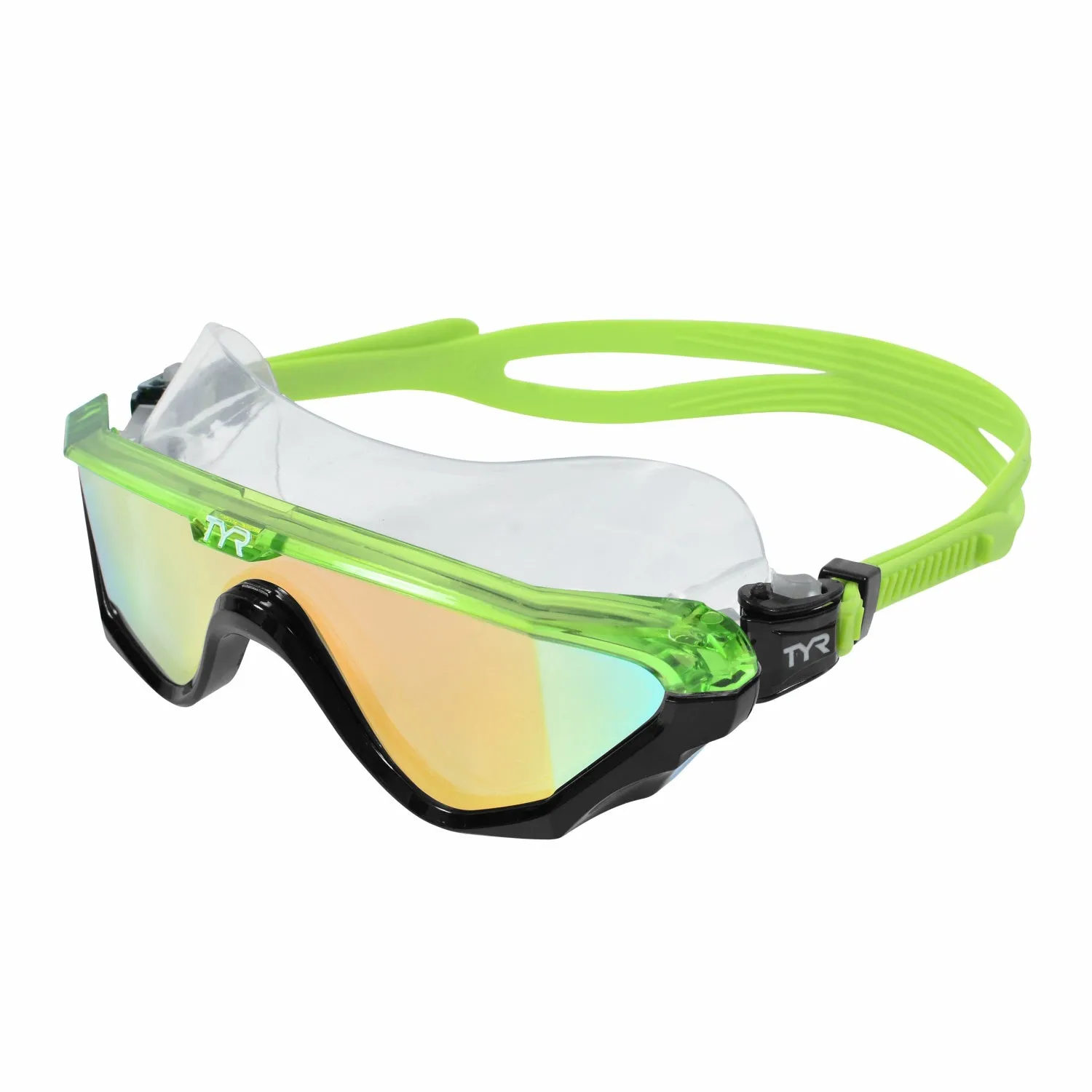 TYR Mirrored Adult Torrent Swim Mask - Rainbow/Black