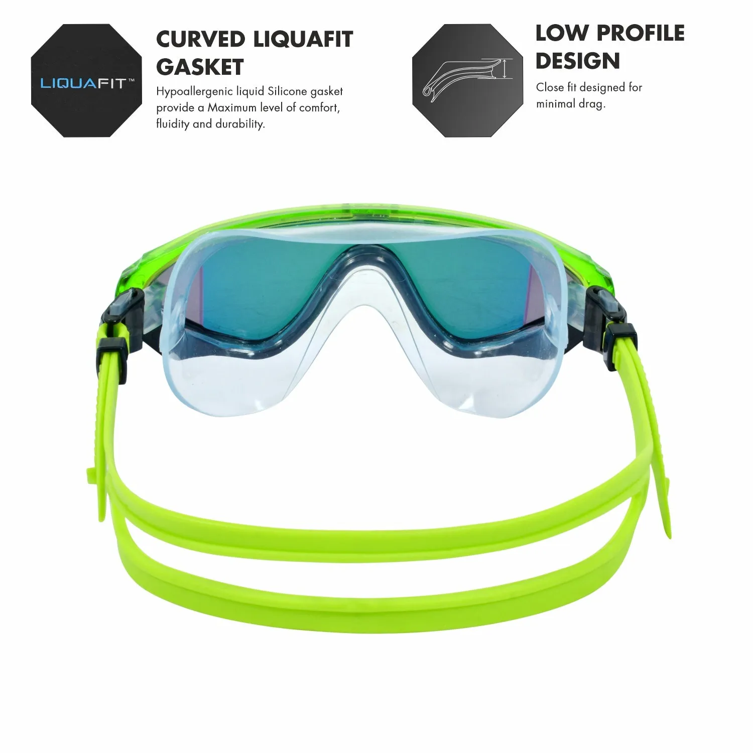 TYR Mirrored Adult Torrent Swim Mask - Rainbow/Black