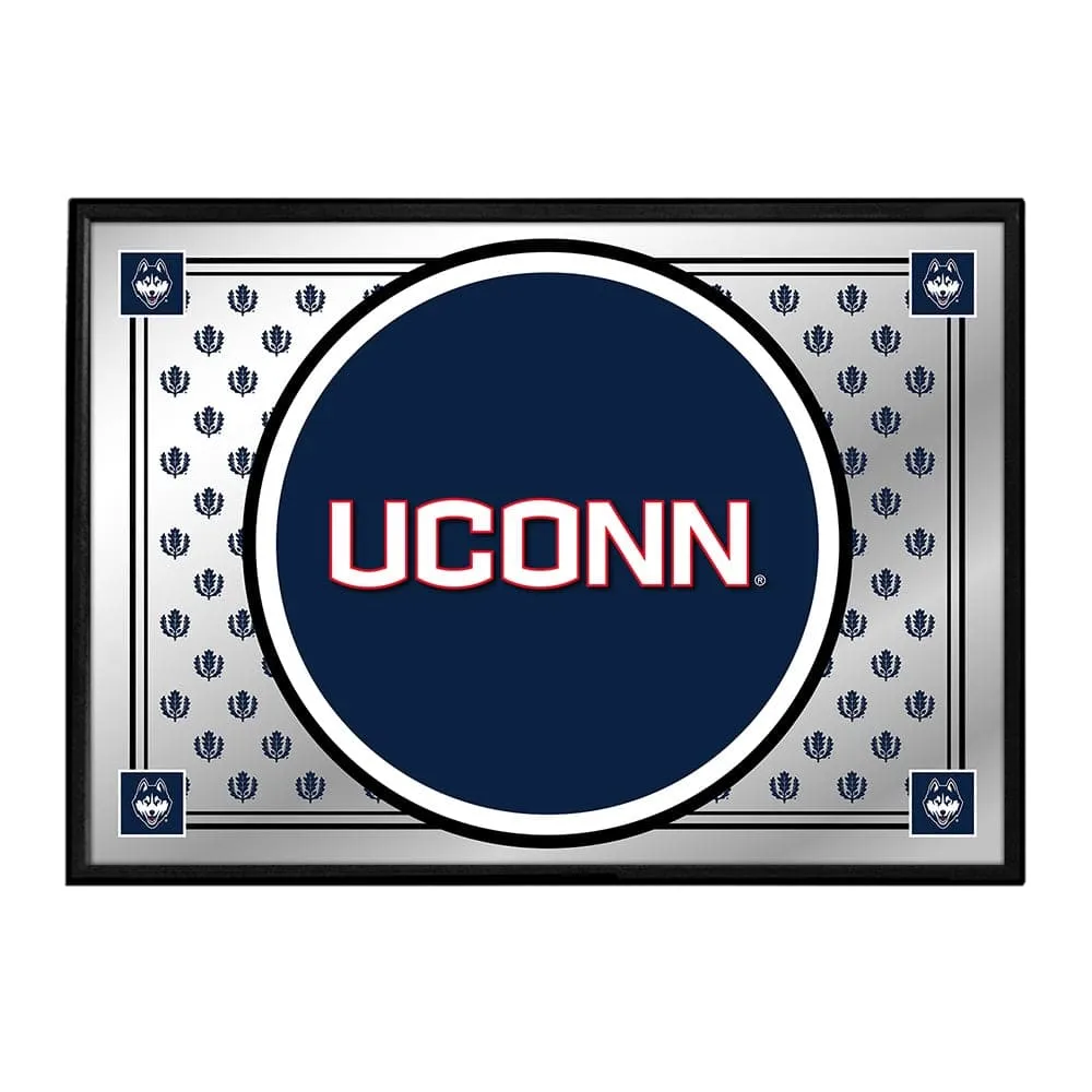 UConn Huskies: Team Spirit - Framed Mirrored Wall Sign