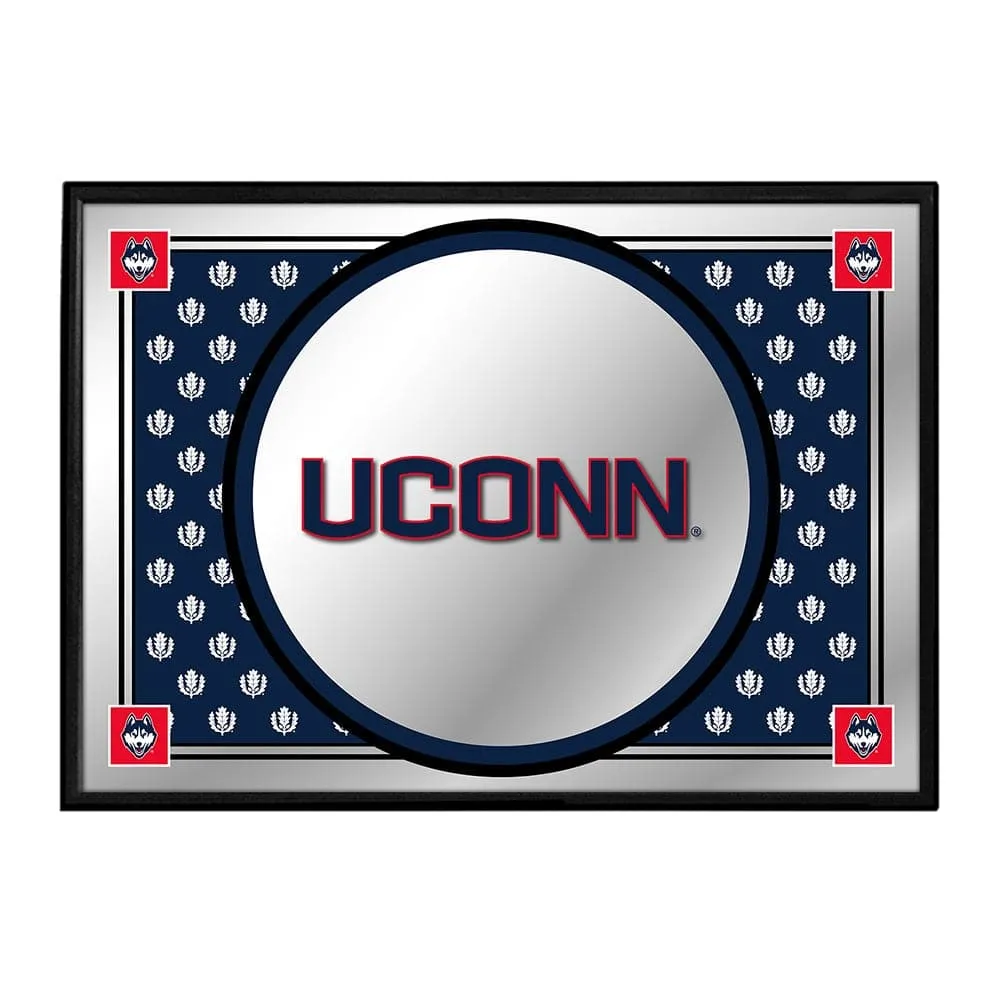 UConn Huskies: Team Spirit - Framed Mirrored Wall Sign