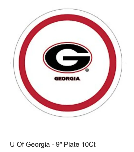 UGA Plates - Party, Tailgate, Graduation.