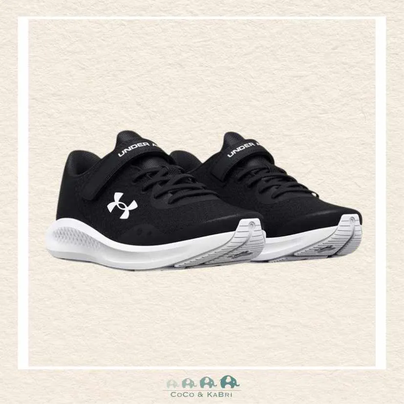 Under Armour: Boys' Pre-School Pursuit 3 AC Running Shoes - Black/White (Q3-86)