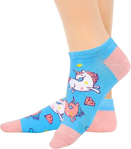 Unicorn Lover Gifts for Women Unicorn Gifts for Girl Lady Female Crazy Unicorn Socks 2 Pairs
