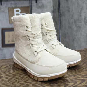 Universal Thread Womens Corie Shearling Hiker Winter Boots Cream Off White 7M