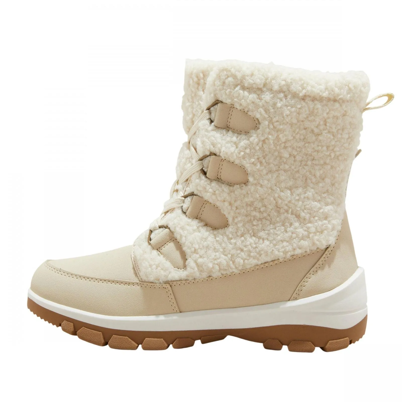 Universal Thread Womens Corie Shearling Hiker Winter Boots Cream Off White 7M