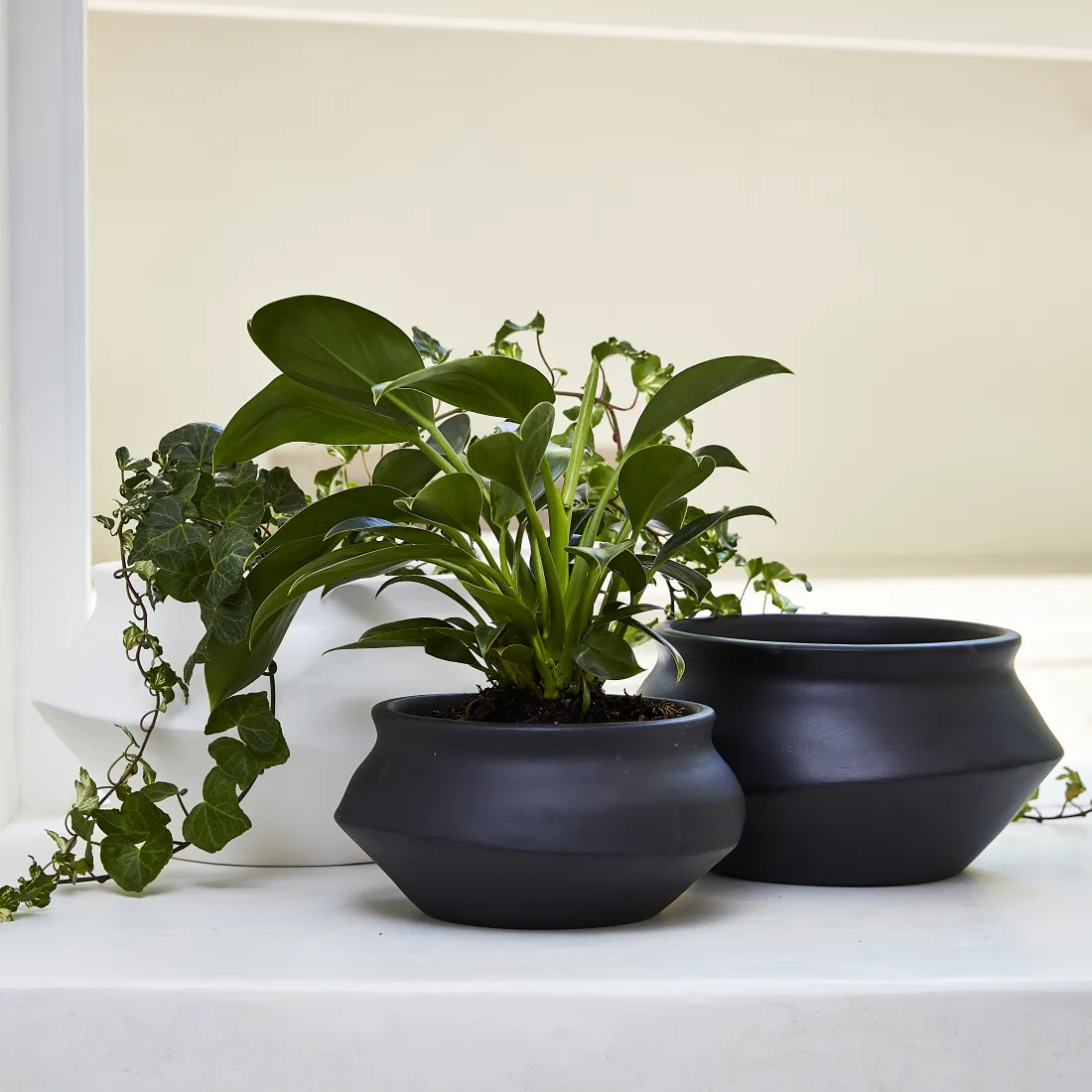 Urban Oasis Naya Pot Matte Black Small