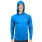 VAIKOBI UV PERFORMANCE HOODED TECH TOP - CYAN