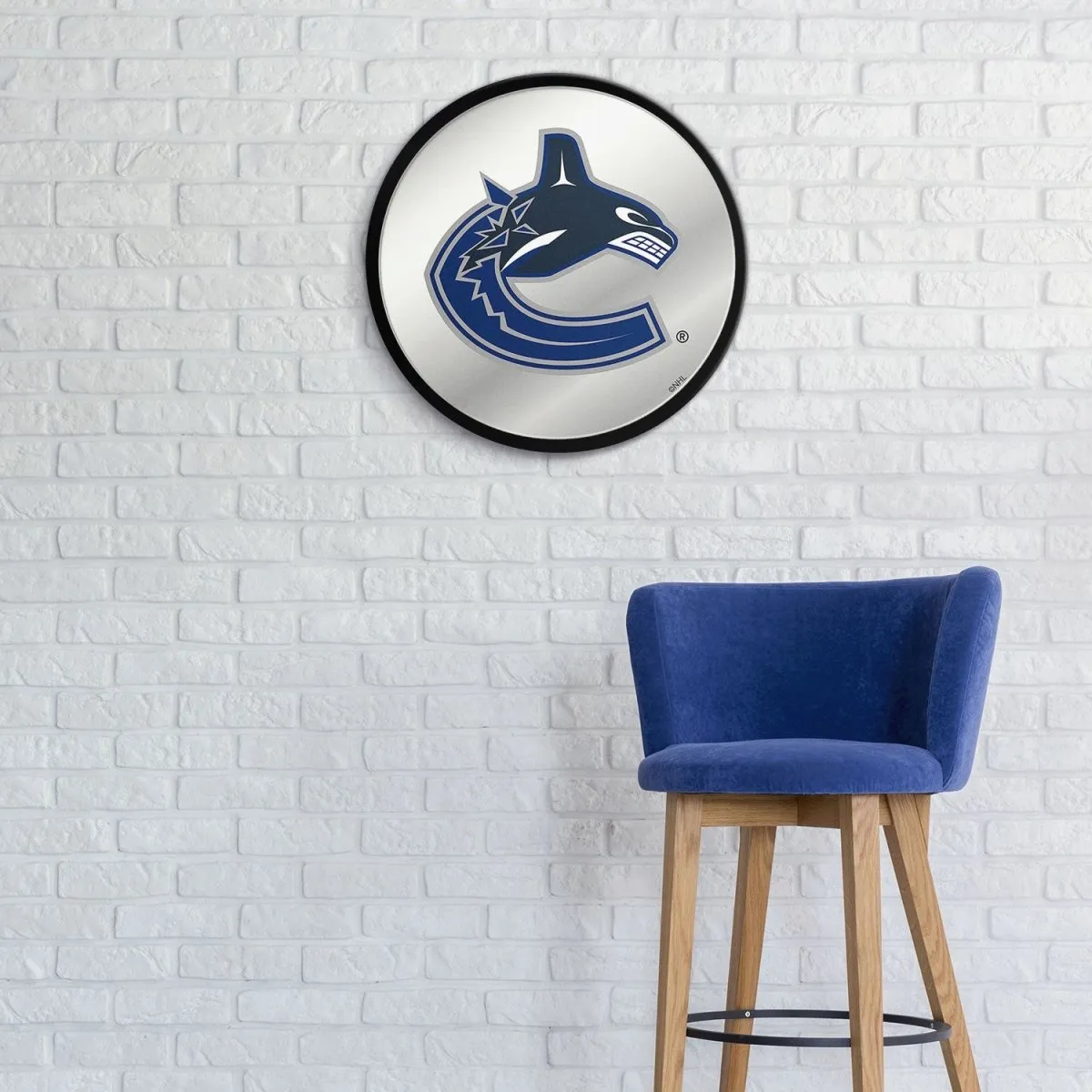 Vancouver Canucks: Modern Disc Mirrored Wall Sign