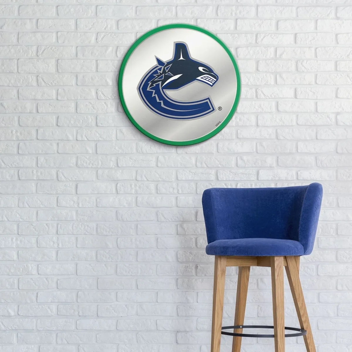 Vancouver Canucks: Modern Disc Mirrored Wall Sign