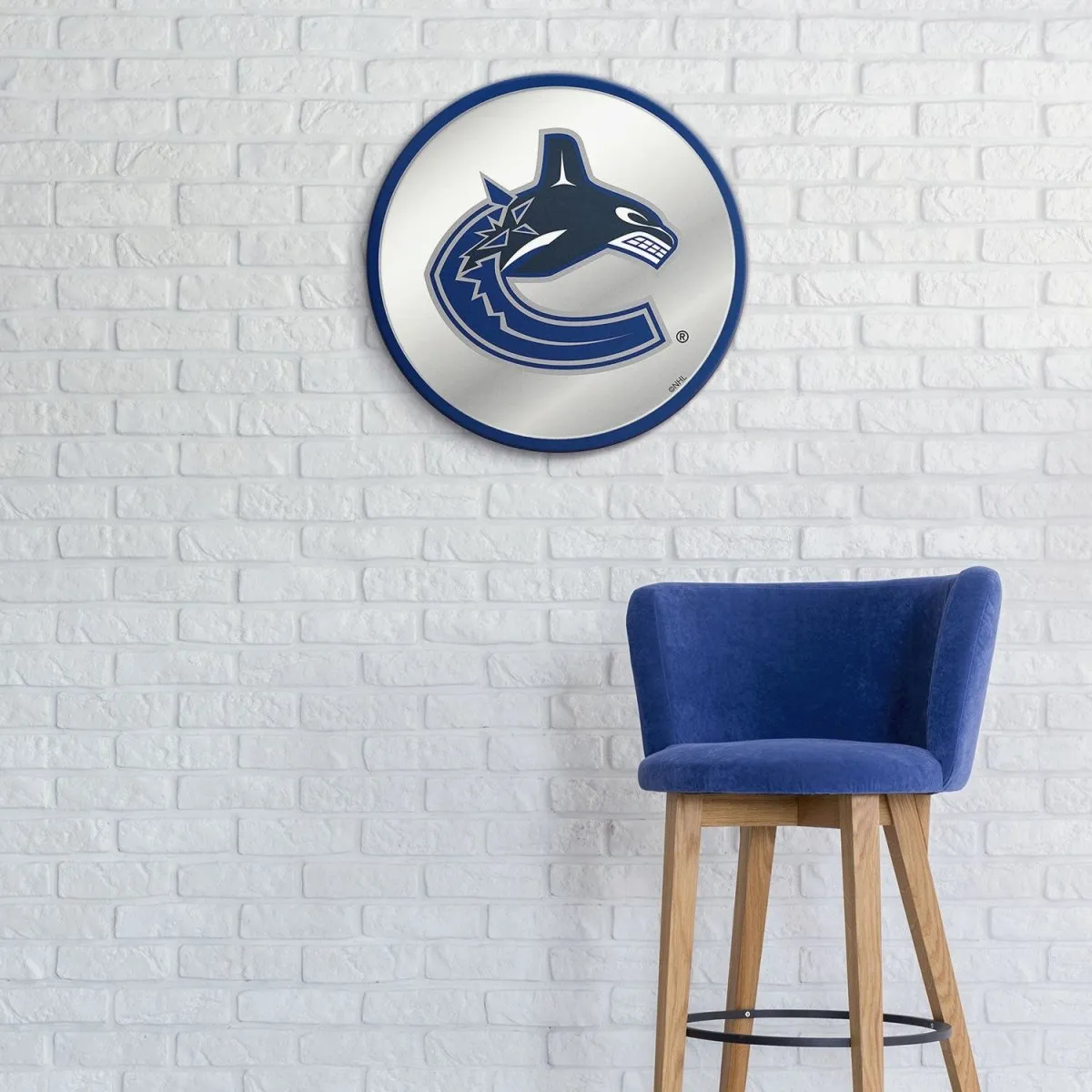 Vancouver Canucks: Modern Disc Mirrored Wall Sign