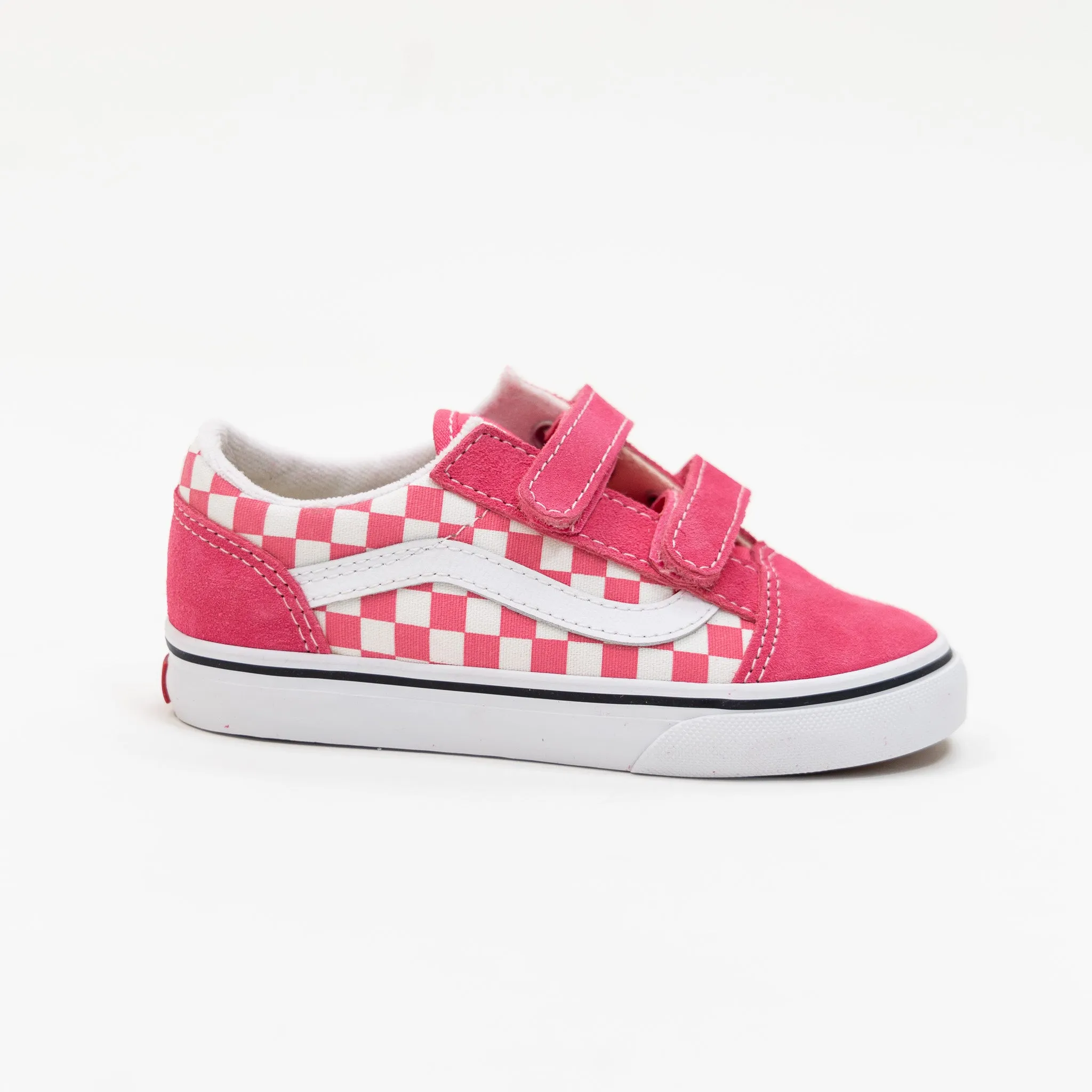 Vans Toddler & Kids Old Skool V - (Color Theory) Checkerboard Honeysuckle