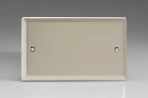 Varilight Double Blank Plate Satin Chrome XNDB