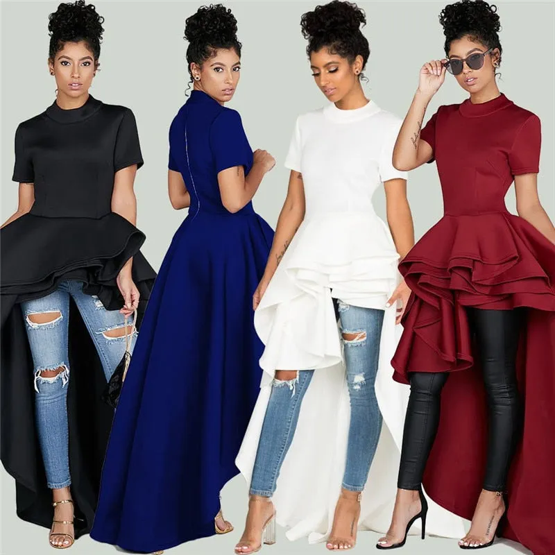 Vivian Vintage Asymmetrical Classic Elegant Dress