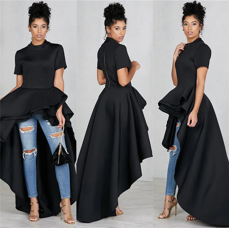 Vivian Vintage Asymmetrical Classic Elegant Dress