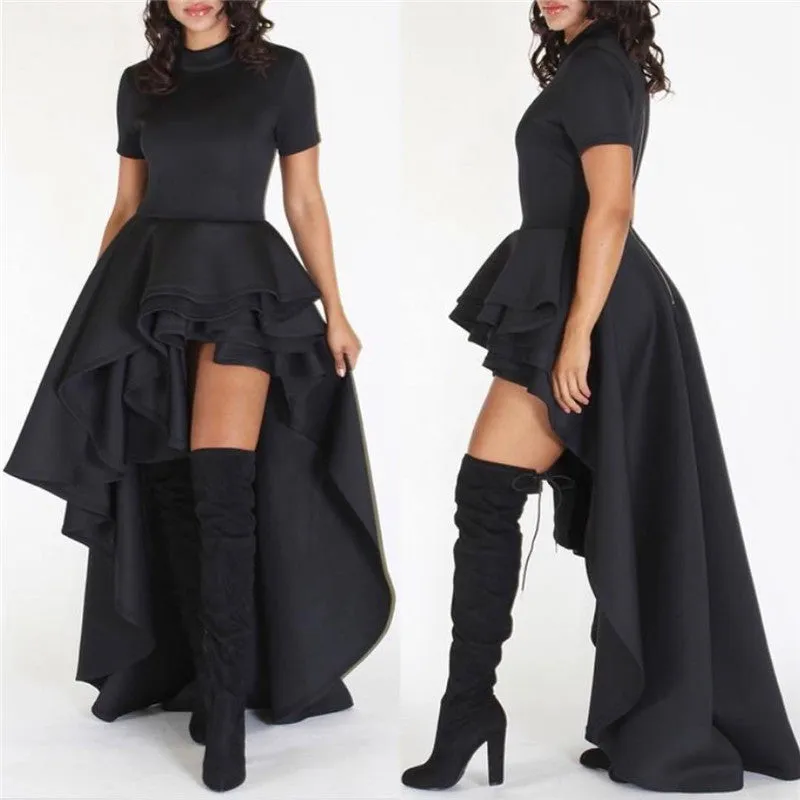 Vivian Vintage Asymmetrical Classic Elegant Dress
