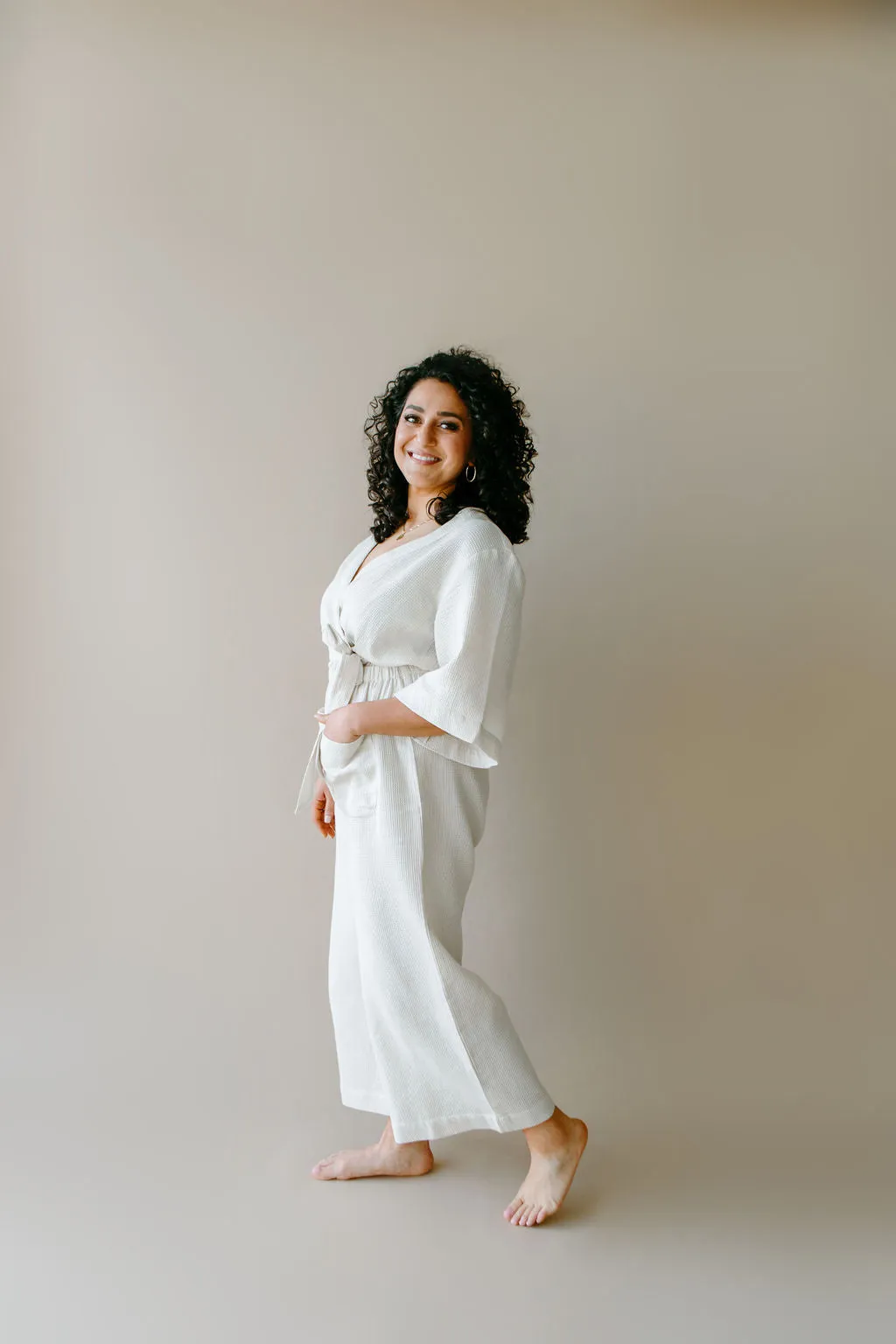 Waffle Jumpsuit Robe