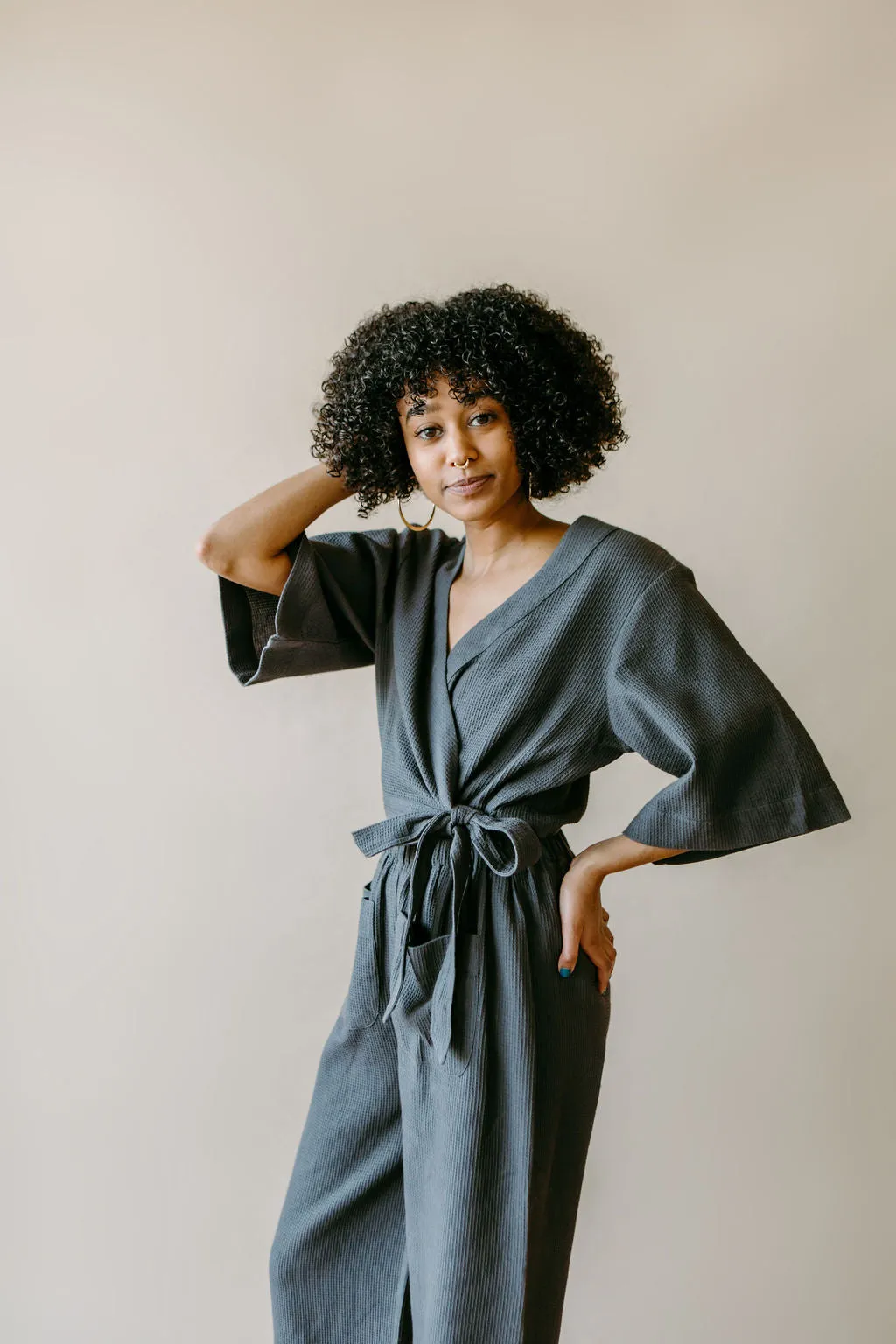 Waffle Jumpsuit Robe