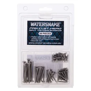 Watersnake Pan Flat Head Stainless Steel Self Tapping Bulk Value Screw Kit -59090