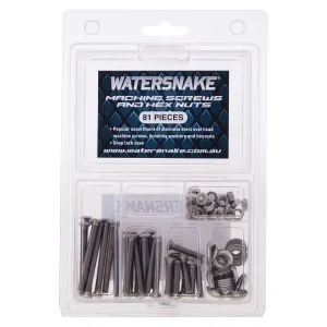 Watersnake Stainless Steel Machined Screws And Hex Nut Bulk Value Kit - 59089