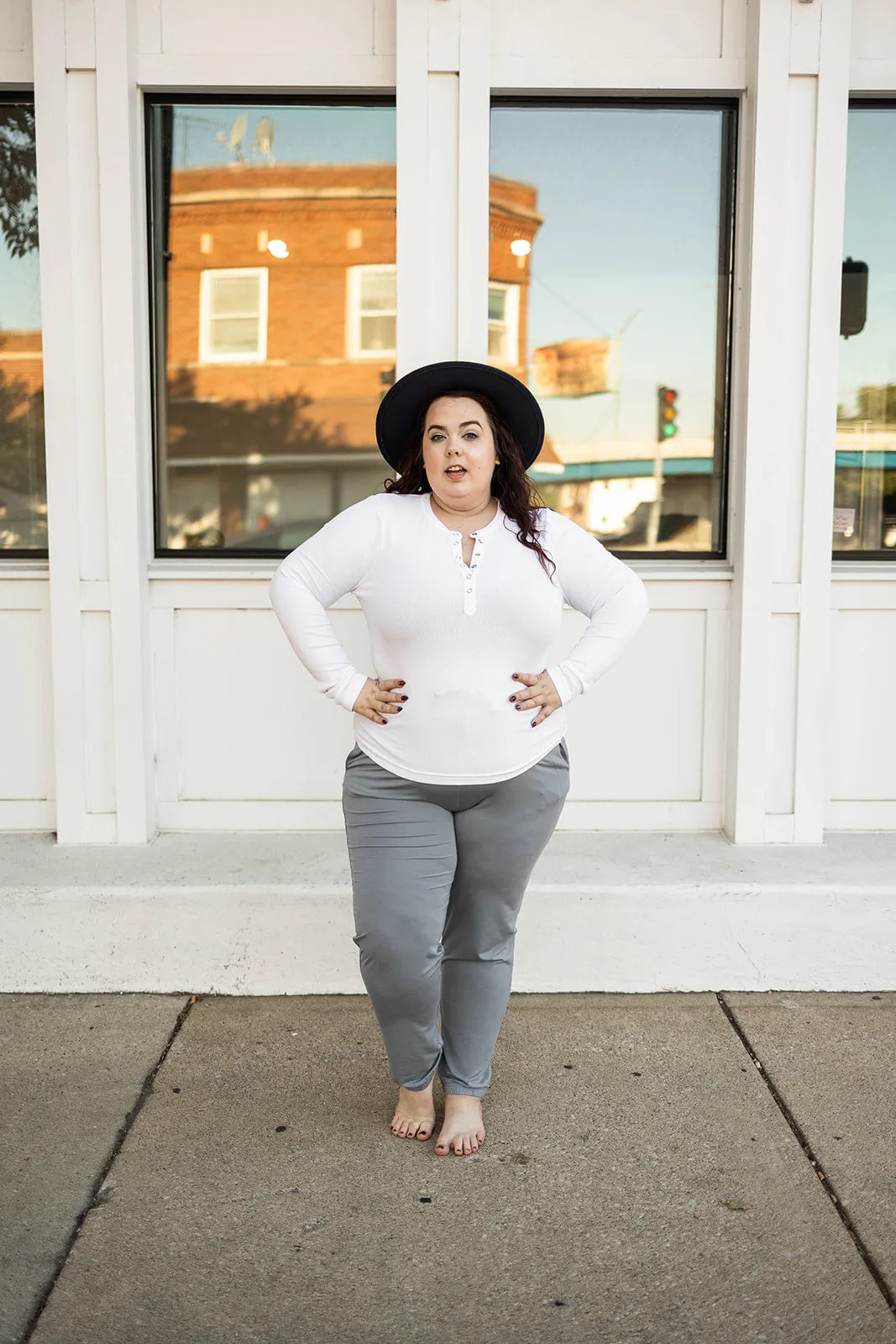 wells pant in blue granite