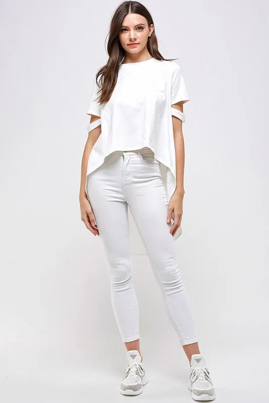 White High Low Top