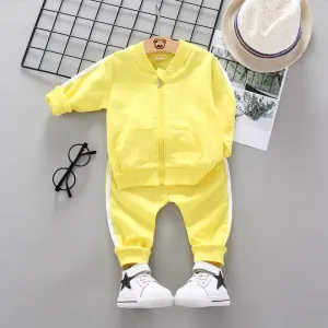 Yellow Fashionable Toddler Tracksuit