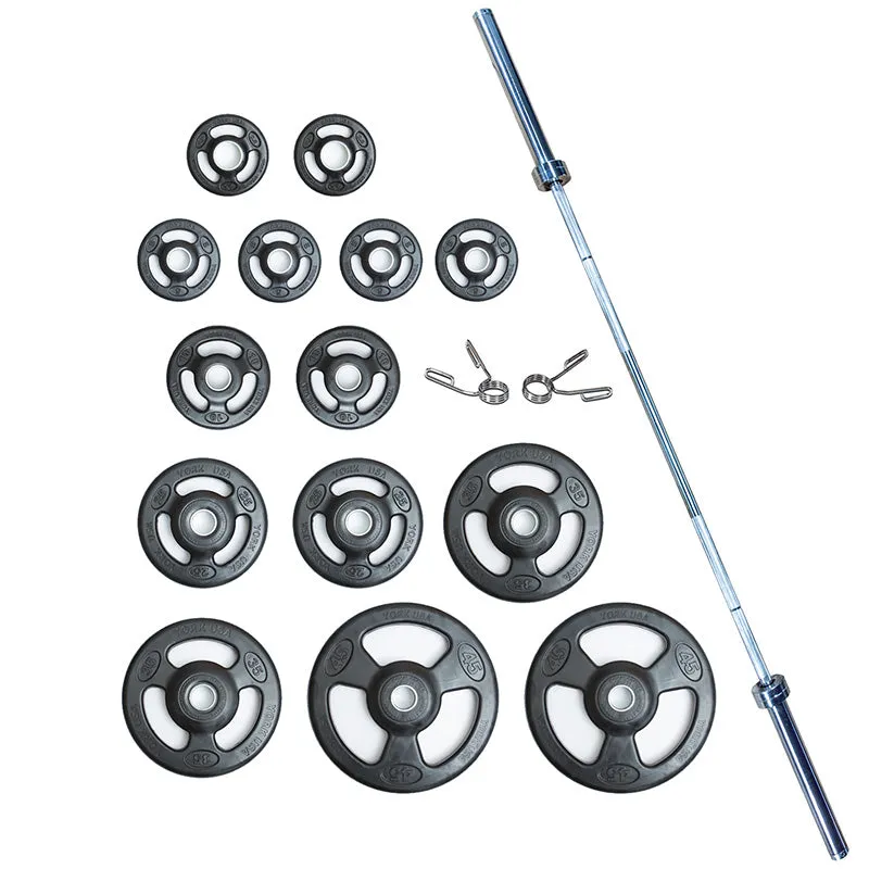 York Barbell | Olympic Plates - ISO-Grip Rubber Encased