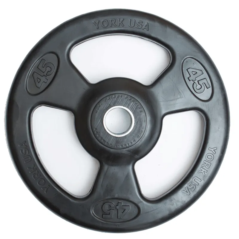York Barbell | Olympic Plates - ISO-Grip Rubber Encased