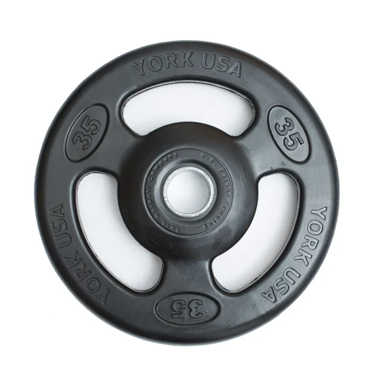 York Barbell | Olympic Plates - ISO-Grip Rubber Encased